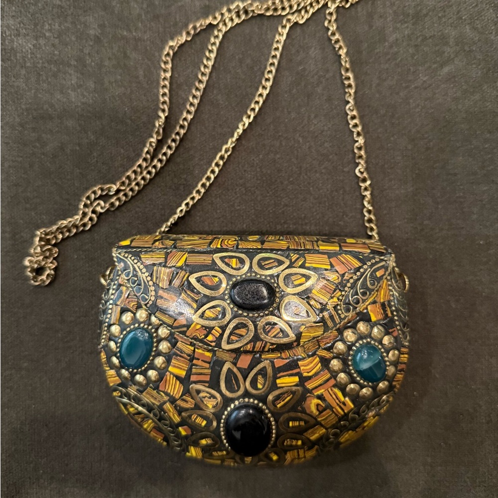 Mini Mosaic Bag Metal Clutch
